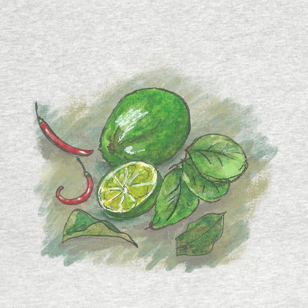 Lime and chili pepper by Keen_On_Colors